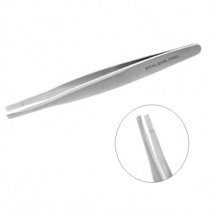 Пинцет для бровей, Staleks, EXPERT TE-20/2 (узкие прямые кромки) T7-11-04