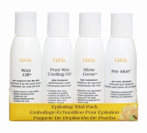 GiGi, пробный набор средств применяемых до/после эпиляции Epilating Trial Pack, 4 средства по 59 мл.
