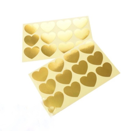 Наклейки 12 сердец