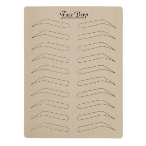 Коврик для татуажа с рисунком бровей, чёрный контур