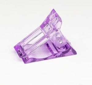 Зажим фиксирующий пластиковый фиолетовый