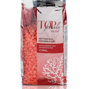 Воск горячий (пленочный) ITALWAX Top Line Coral (Коралл) гранулы 750 гр