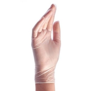 Перчатки виниловые прозрачные, HLR (50 пар) размер M