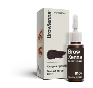 Хна для бровей BrowXenna® флакон №107 Шатен-Темная земля 10 мл + ПОДАРКИ