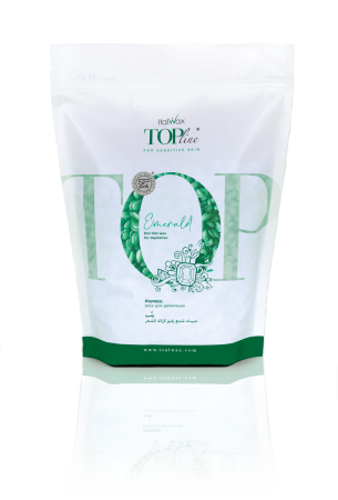 Воск горячий (пленочный) ITALWAX Top Line Emerald (Изумруд) гранулы 750 гр