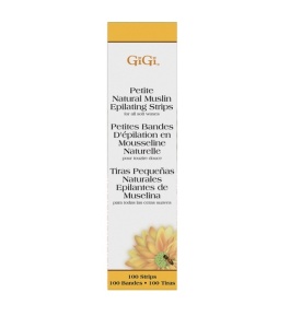 GIGI полоски 2х11 см. Natural Muslin Strips Petite натуральные миткалевые (100 шт)