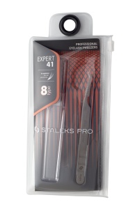 Пинцет профессиональный для ресниц STALEKS EXPERT 41 TYPE 8