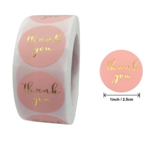 Наклейки "Thank You" Pink (10 шт)