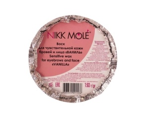 Воск для бровей и лица «ВАНИЛЬ» в брикете Nikk Mole