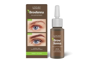 Хна для бровей BrowXenna®, флакон,10 мл (№106 Шатен-Пыльный коричневый)