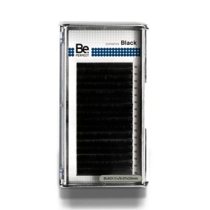 Чёрные ресницы Be Perfect Black одна длина (16 линий)