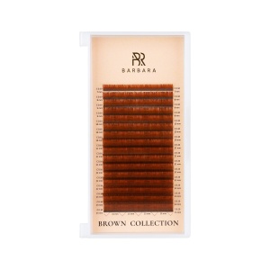 Ресницы коричневые BARBARA Caramel МИКС (16 ЛИНИЙ) (D/0.07/7-15 ММ)