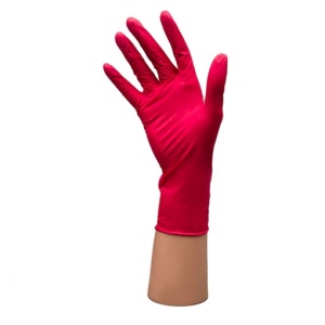 Пара перчаток, нитрил (красный) размер S