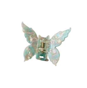Краб-бабочка для волос бирюза перламутровый