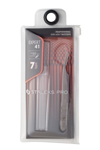 Пинцет профессиональный для ресниц STALEKS EXPERT 41/7