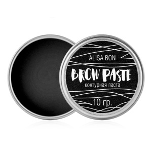 Контурная паста для бровей"BROW PASTE" 10г, чёрная Alisa Bon
