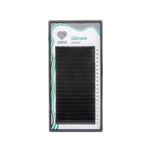 Ресницы чёрные Lovely "Silicone" одна длина (20 линий) (L/0.07/07 мм)