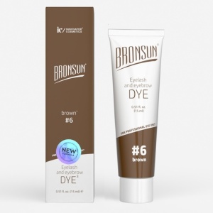NEW Краска для ресниц и бровей BRONSUN, 15 мл. (Коричневый №6)
