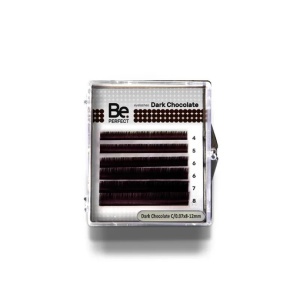 Коричневые ресницы Be Perfect Dark Chocolate МИКС (6 линий) (C/0,10х4-8)
