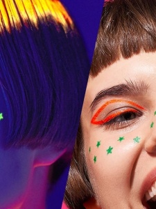 7DAYS Графических лайнер для макияжа UVglow Neon 01 Purple цветная паста