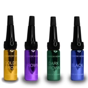 Хна для бровей Набор из 4-х оттенков DARK EkkoBeauty