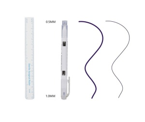 Маркер с измерительной линейкой двусторонний