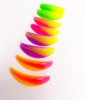 Набор неоновых валиков в жестяной банке (4 размера) PERFECT LINE радужные 