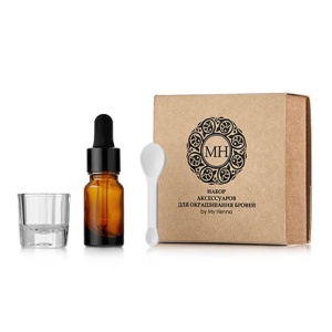 Набор аксессуаров для окрашивания бровей (стаканчик, мерная ложечка, флакон с пипеткой)