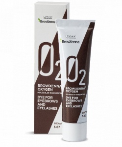 Краска для бровей и ресниц BrowXenna® OXYGEN J2, 15 мл (BROWN 5.67)