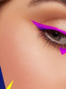 7DAYS Графических лайнер для макияжа UVglow Neon 01 Purple цветная паста