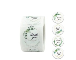 Наклейки "Thank You" зеленая ветка 